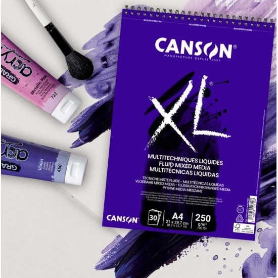 Canson XL Fluid Mixed Media 250 gsm 30sheets